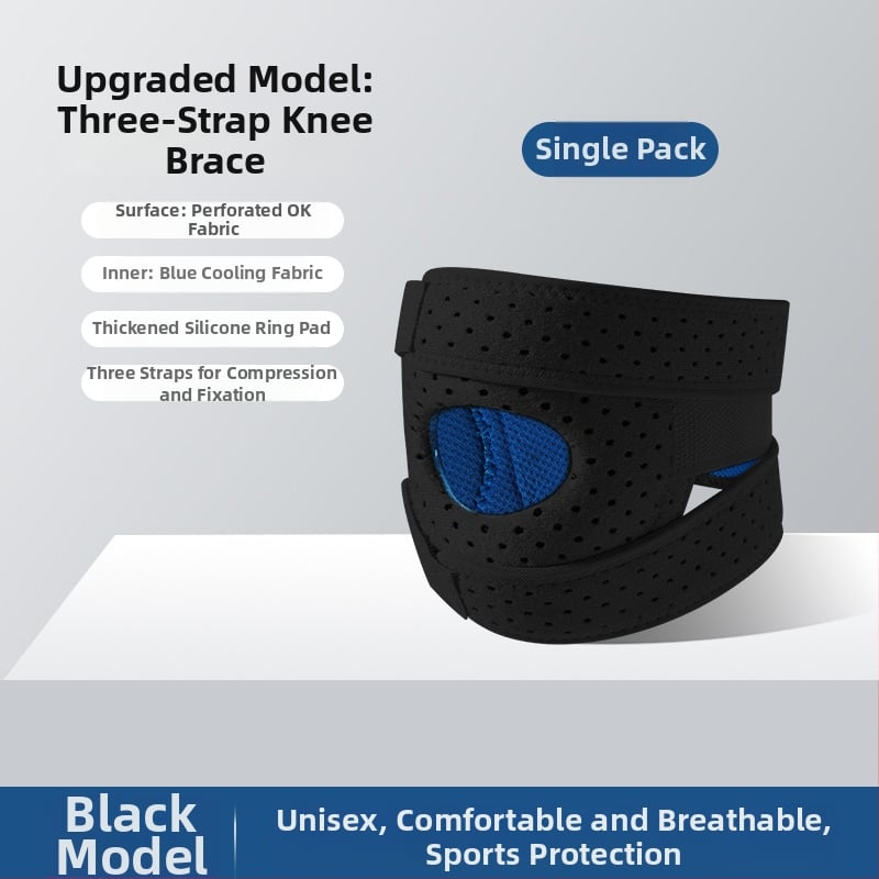 Sport térdvédő – vékony, lélegző neoprén anyag és szilikon patella rögzítéssel, felnőtteknek, kosárlabda