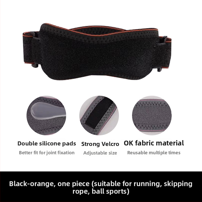 Sport térdvédő – vékony, lélegző neoprén anyag és szilikon patella rögzítéssel, felnőtteknek, kosárlabda