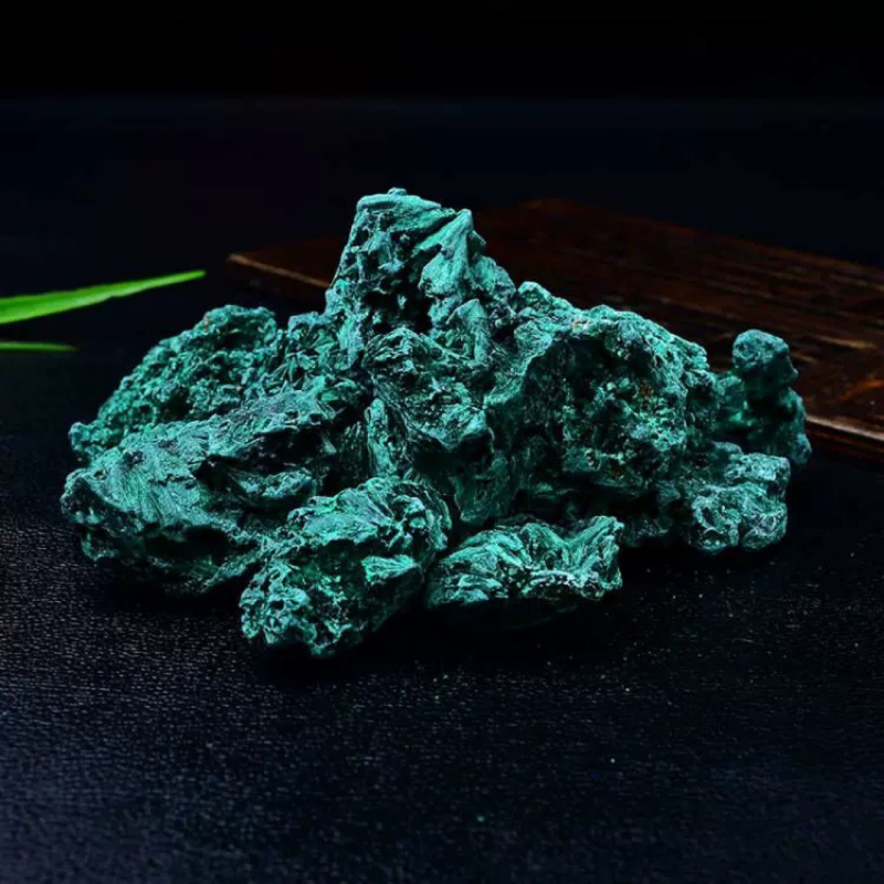 Prirodni malahitni kristal, sirovi kamen za dekoraciju, veliki materijal za rezbarenje, mineralni uzorak, didaktički kristal