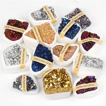 Ornament cu cluster de ametist natural, piatră prețioasă naturală, formă neregulată, claritate VS, piatră tăiată