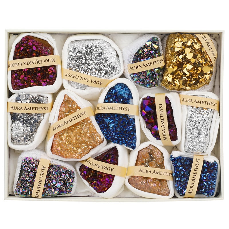 Ornament cu cluster de ametist natural, piatră prețioasă naturală, formă neregulată, claritate VS, piatră tăiată