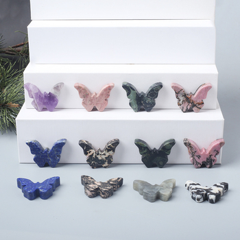 Prirodni kristalni privjesak leptira za DIY – poludrago kamenje, dodatak za ogrlicu