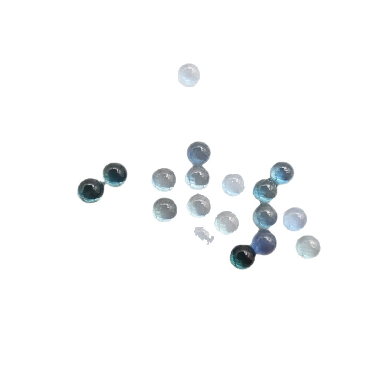 Safir natural rotund – claritate VS, bază plată, piatră semi-finisă