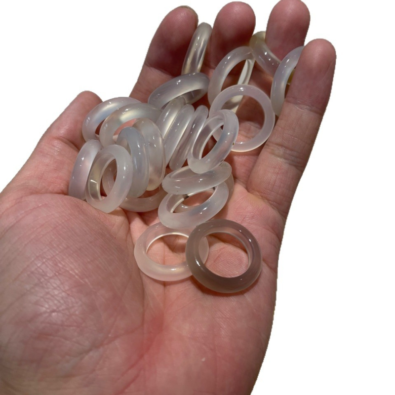 Δαχτυλίδι από αχάτη χαλκετονίτη, μοντέλο Bayu, σκέτος λίθος, ακατέργαστος λίθος, χωρίς πιστοποιητικό εκτίμησης