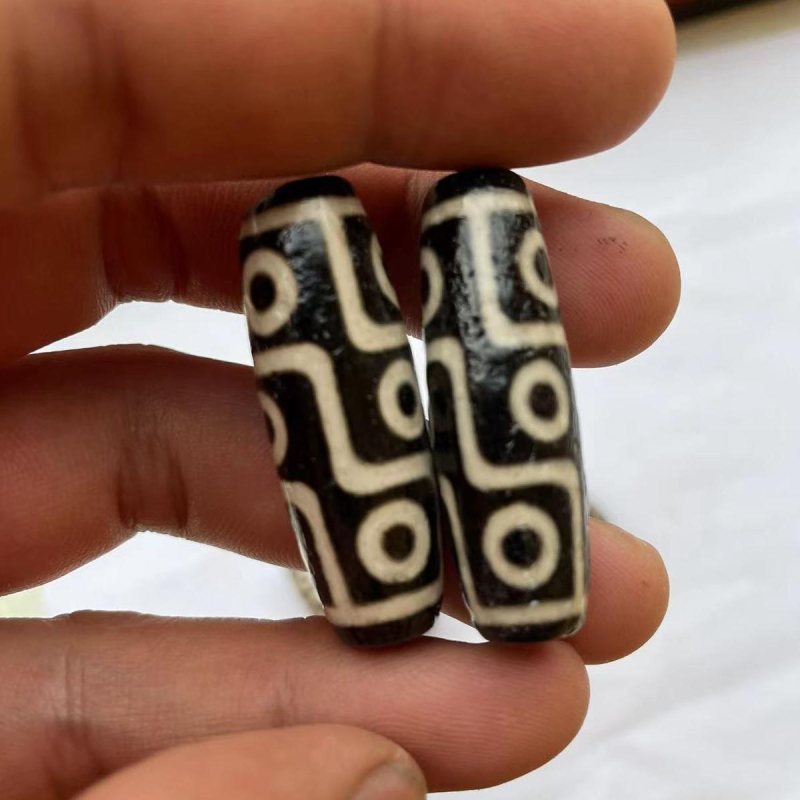 Σετ κοσμημάτων από αχάτη με εννέα μάτια, μοτίβο φλοιού πορτοκαλιού και υφή ανοικτής κόκκωσης