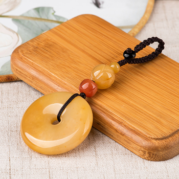 Zelta zīda jade atslēgu piekariņš, Ķīnas stila, Guangdong Sihui jade