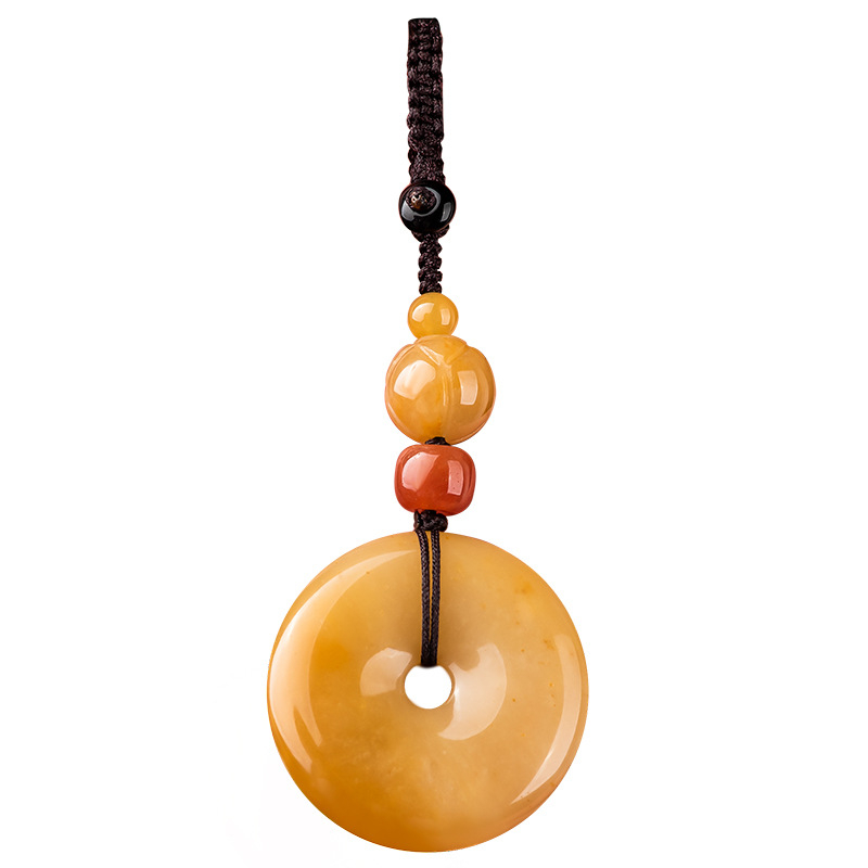 Gold Silk Jade Key Chain Pendant, Κινέζικου στυλ, Guangdong Sihui Jade
