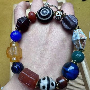 Aguātu lodīšu rokassprādze, Yongli dzi bead zīmols, Tibetas stils, izlaide 2023. gada pavasarī