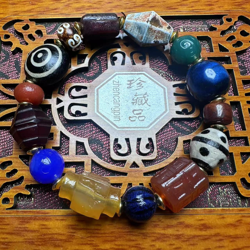 Aguātu lodīšu rokassprādze, Yongli dzi bead zīmols, Tibetas stils, izlaide 2023. gada pavasarī