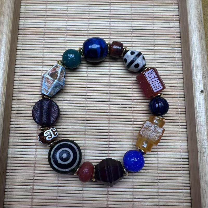 Aguātu lodīšu rokassprādze, Yongli dzi bead zīmols, Tibetas stils, izlaide 2023. gada pavasarī