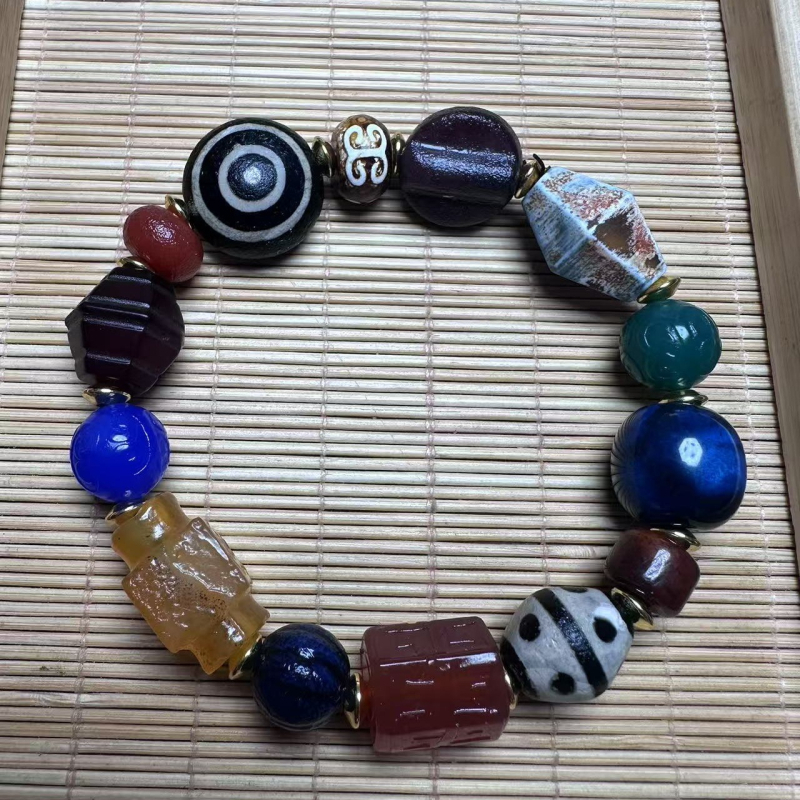 Aguātu lodīšu rokassprādze, Yongli dzi bead zīmols, Tibetas stils, izlaide 2023. gada pavasarī