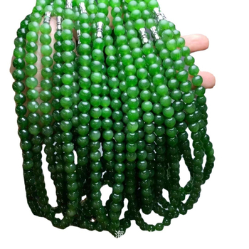 Geometrijski ogrlicu od Hetian jadea, špinatno zelena jade, prirodni kamen s blagim crnim mrljama