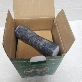 Ступа за чесън и чукче от естествен мрамор, Nateng майсторство, премиум качество