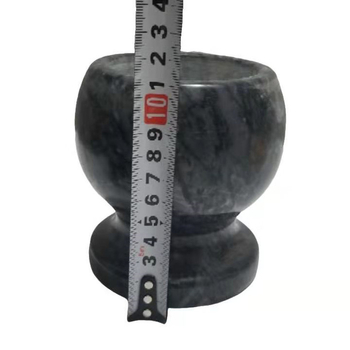 Ступа за чесън и чукче от естествен мрамор, Nateng майсторство, премиум качество