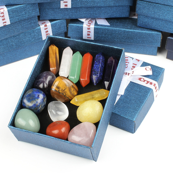 Set din piatră naturală, șapte bucăți, coloane hexagonale cu vârfuri duble, pietre brute pentru bijuterii DIY, origine Zhejiang