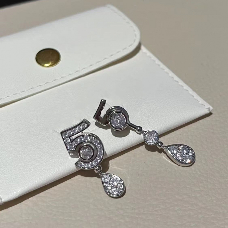 Naušnice od srebra 925, dizajn teksta (slova/brojevi), elektroplatiranje, svjež i sladak stil, unisex