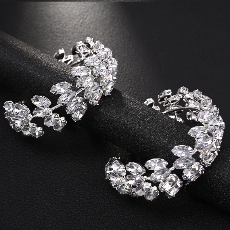 Kristályos geometriai kör fülbevalók, elektroplatált, utcai stílus nőknek