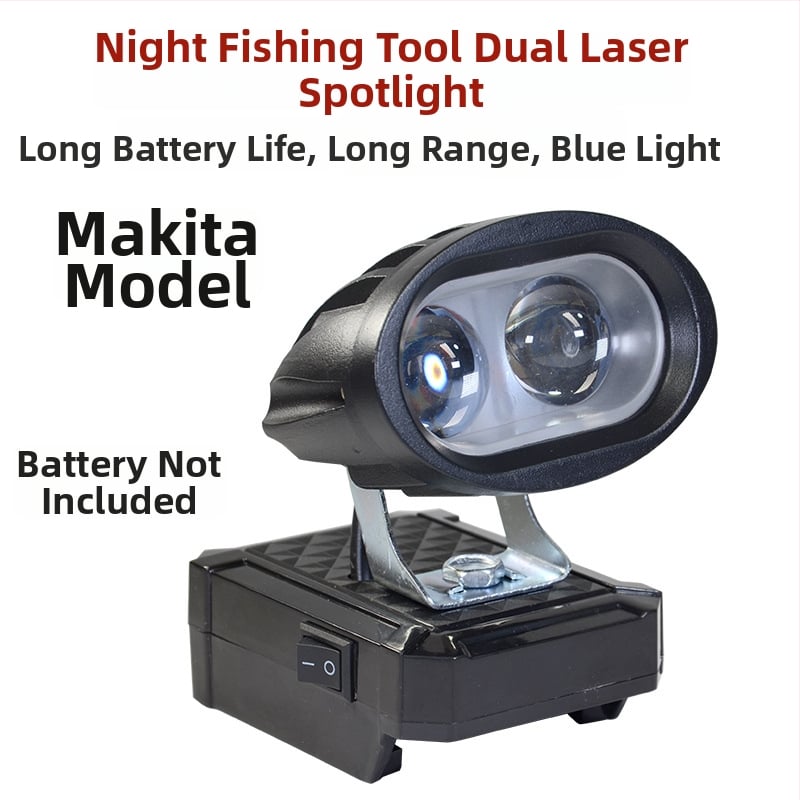 LED darbojo darbo lemputė su ličio baterija – universal, 100W, 12–80V, 5000K, LED tarnavimo laikas 5000 h, aliuminio ir plastiko korpusas