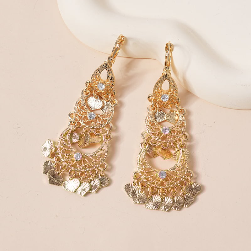 Σκουλαρίκια U-σχήματος, στυλ ελαφριάς πολυτέλειας, φθινόπωρο 2024, κράμα ψευδάργύρου