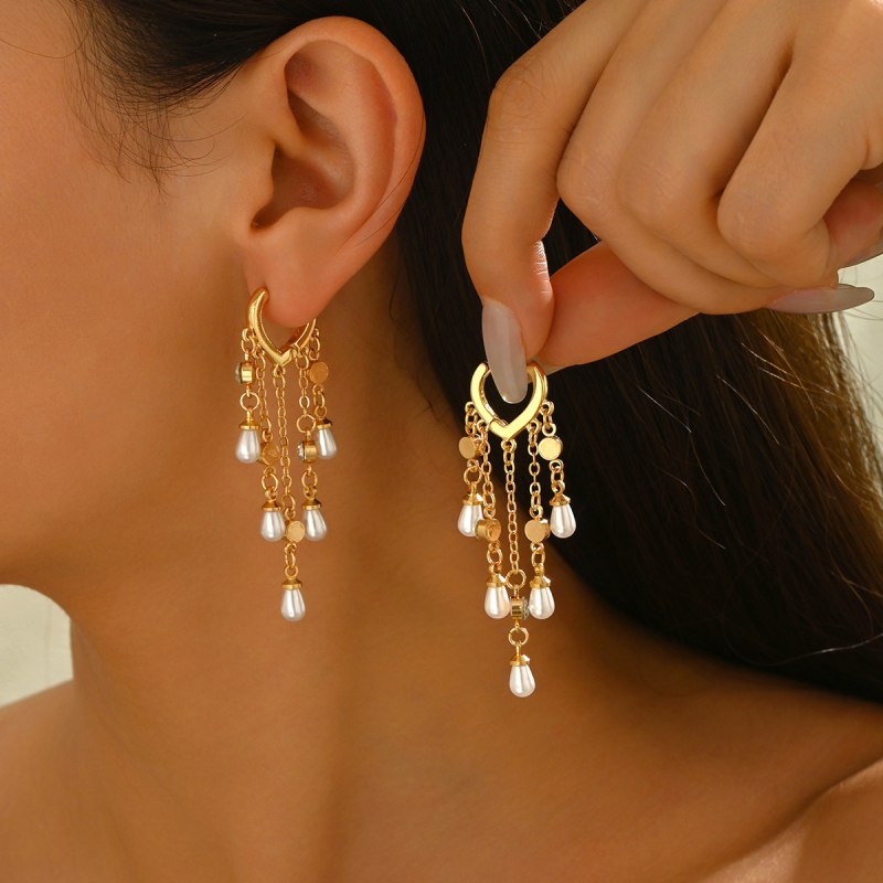 Naušnice srcolnog oblika od cinkovog legura, elektroplatirane, jednostavan zatvarač za uho, proljeće 2025 (srcolični oblik; cinkov legura; elektroplatirano; jednostavan zatvarač; proljeće 2025)