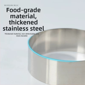 Formă mousse din oțel inoxidabil, inel rotund pentru coacere
