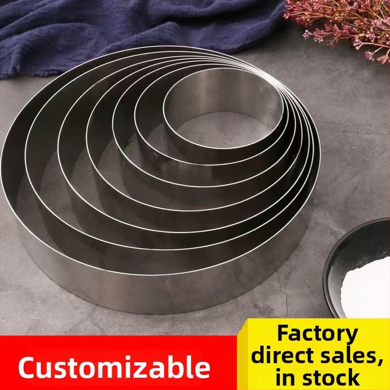 Formă mousse din oțel inoxidabil, inel rotund pentru coacere