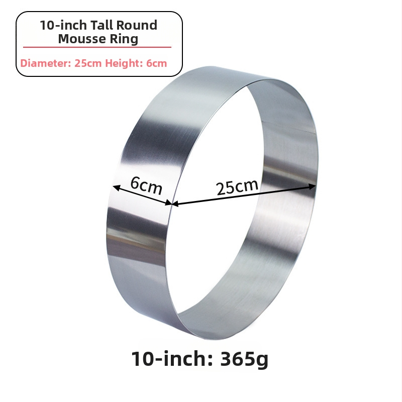 Formă mousse din oțel inoxidabil, inel rotund pentru coacere