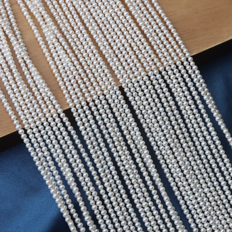 Puhad mageveepärlid, peaaegu ümmargused, 140 tk umbes 39 cm niidil – Zhenzhen