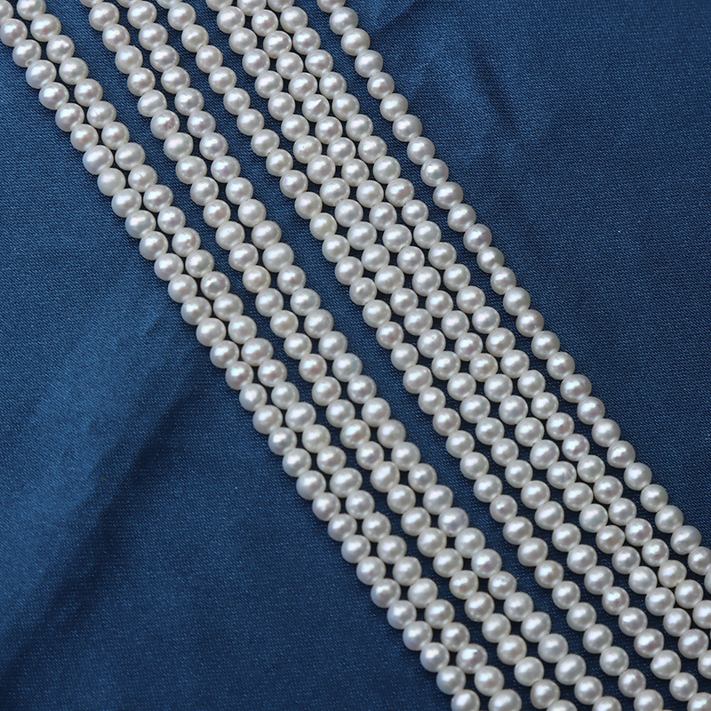 Puhad mageveepärlid, peaaegu ümmargused, 140 tk umbes 39 cm niidil – Zhenzhen