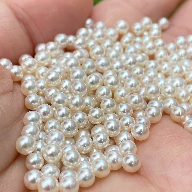 Kisspearl Édesvízi gyöngyök, gömb alakú gyöngyök, magas fényesség, 2025 tavasza
