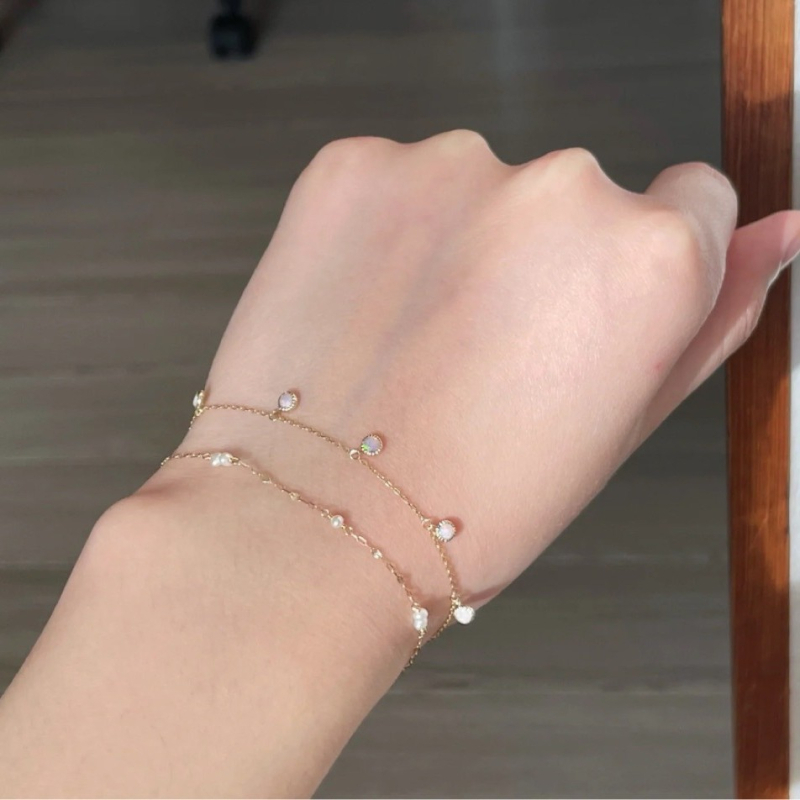 Akado set ogrlice i narukvice s prirodnim perlama, japanski stil, minimalistički dizajn, elegantan