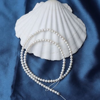 Perle de apă dulce, rotunde aproape, mate, pentru bijuterii DIY, șir de aproximativ 39 cm, aproximativ 105 bucăți