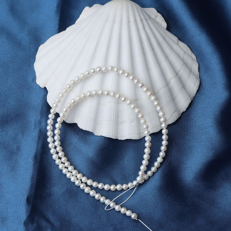 Perle de apă dulce, rotunde aproape, mate, pentru bijuterii DIY, șir de aproximativ 39 cm, aproximativ 105 bucăți