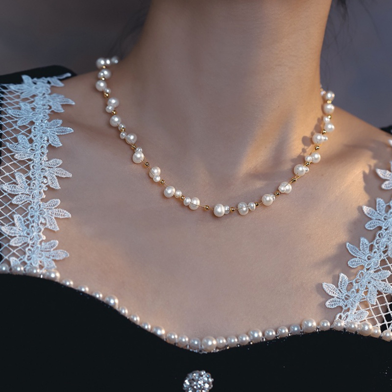 Κολιέ Lanyun Jewelry, φυσικά μαργαριτάρια, σχήματος Alien, χαλκό πλέξιμο, προέλευση Zhuji, Άνοιξη 2025