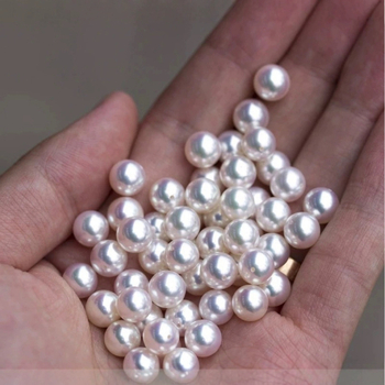 Akoya tengervíz gyöngyei, kerekek, nyers gyöngyök DIY-hoz, 2023 tavasz