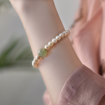 Narukvica od bisera, Polirano završna obrada, Unisex, Novi kineski stil, Geometrijski dizajn, Idealno poklon za putne uspomene