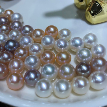 10-12 mm prirodne slatkovodne bisere, okrugle perle, AAAA+ kvalitete, za DIY, poluprobijene bisere