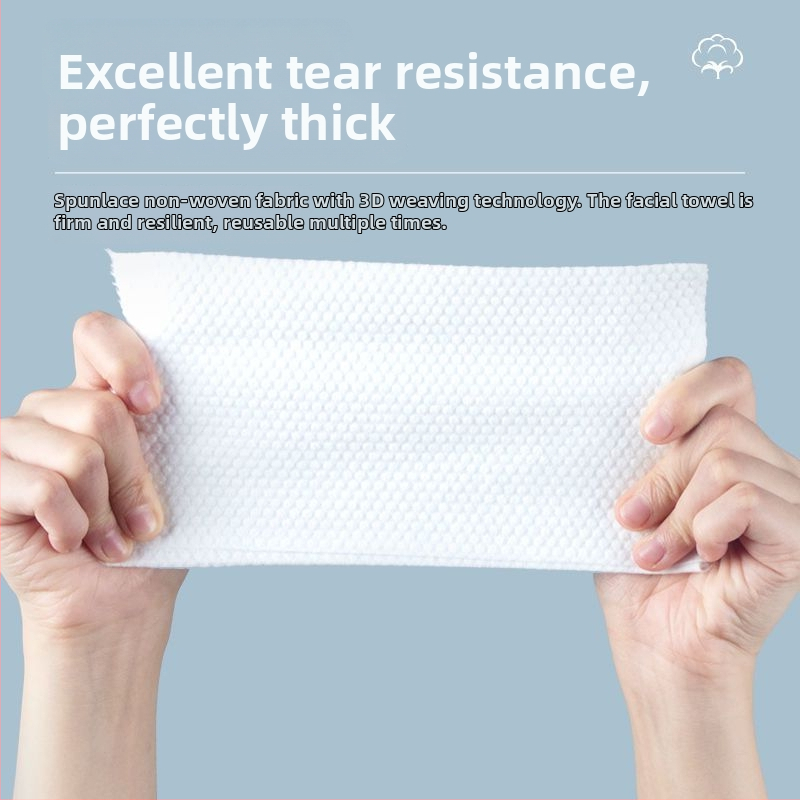 Näopuhastus salvrätt ühekordne, pärlise mustriga, looduslikest taimsetest kiududest, ilusalongikasutuseks, pehme ja paks