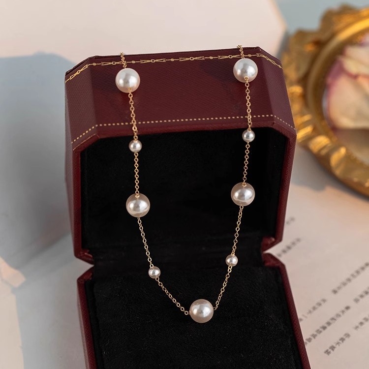 Ogrlica: 925 srebra, zvjezdni dizajn, krizni lanac, privjesak od sedefa