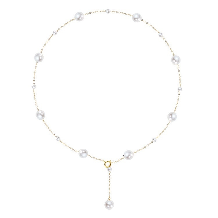 Ogrlica: 925 srebra, zvjezdni dizajn, krizni lanac, privjesak od sedefa