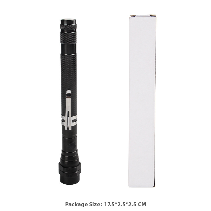 Фенер за работа на открито с 3 LED, алуминиева сплав, телескопично и 360° въртене, ръчно захранване