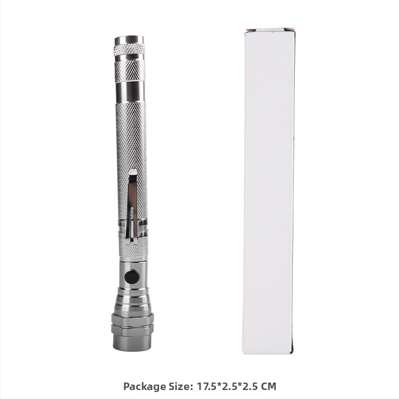 Фенер за работа на открито с 3 LED, алуминиева сплав, телескопично и 360° въртене, ръчно захранване