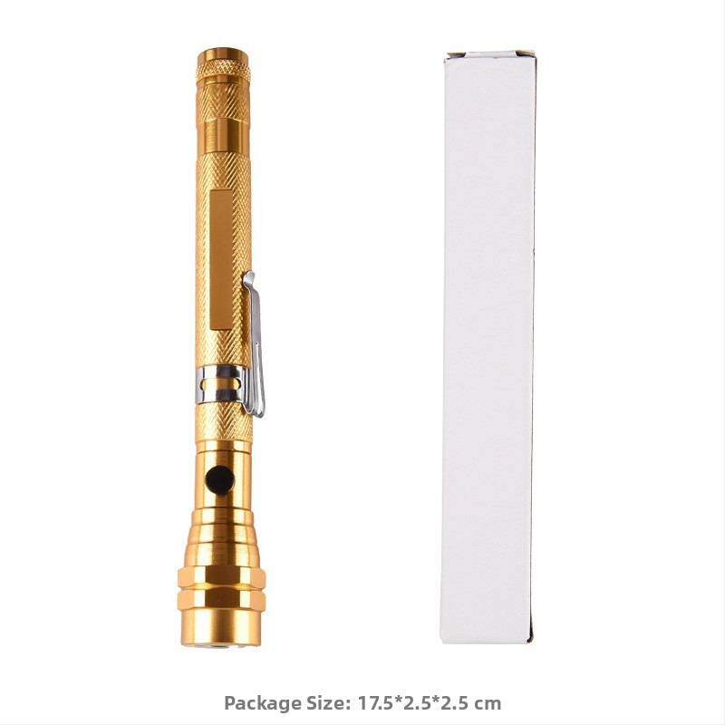 Фенер за работа на открито с 3 LED, алуминиева сплав, телескопично и 360° въртене, ръчно захранване