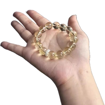 Narukvica od citrina, unisex stil, polirani završetak, Guangzhou podrijetlo, izdanje jeseni 2024.