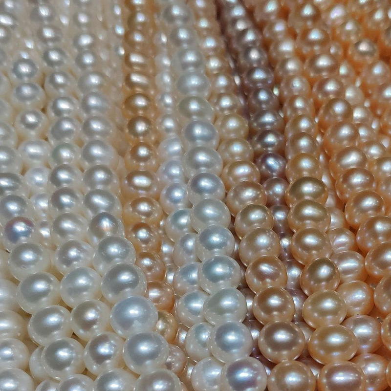 Neobrađene slatkovodne bisere, stil krumpirovih zrna, kvaliteta 3A+, jaki sjaj, male mane