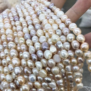 Slatkovodne barokne bisere – gole perle, nepravilnog oblika, plosne, dvostrane, DIY komplet za ogrlicu i narukvicu (proljeće 2025)