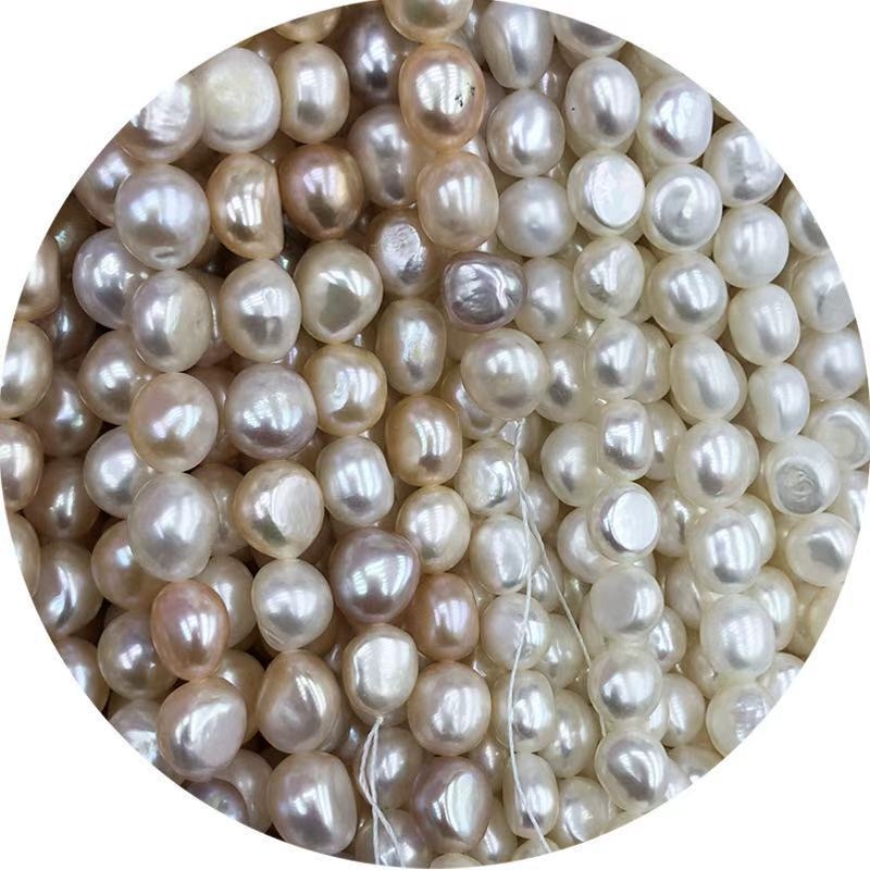 Slatkovodne barokne bisere – gole perle, nepravilnog oblika, plosne, dvostrane, DIY komplet za ogrlicu i narukvicu (proljeće 2025)