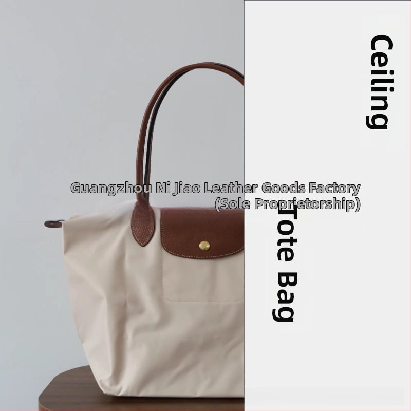 Nailoninė dumpling rankinė su dangteliu — miesto paprastas stilius, vidinės kišenės telefonui ir ID, be peties dirželio