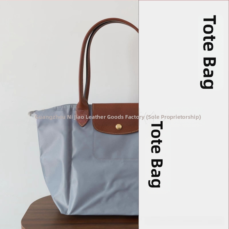 Nailoninė dumpling rankinė su dangteliu — miesto paprastas stilius, vidinės kišenės telefonui ir ID, be peties dirželio