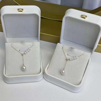 Colier cu perle de apă dulce, cerc adevărat, argint 925, lanț Y, stil natural